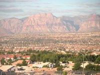 The Las Vegas area has low humidity and high summer temperatures.