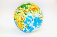 Making a globe out of a ball is a fun project to do with kids.