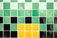 Mastic glue helps keep these bathroom tiles from cracking.