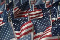Small American flags provide a patriotic feeling