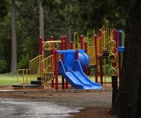 The playground equipment offers a play option for guests.