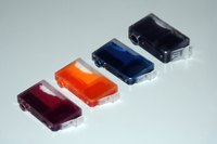 Printer ink comes in a variety of colors and can be both liquid and powdered form.
