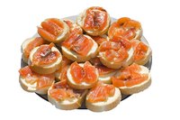 Smoked salmon is one popular variety of smoked fish and complements bagels well.