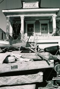 Even though your home may remain standing, nearby buildings may be a serious hazard during an earthquake.