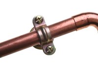 Copper pipe is common used for water supply lines.