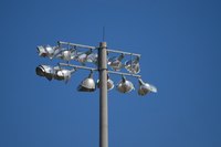 Light poles need support repairs due to corrosion, foundation instability and impact damage.