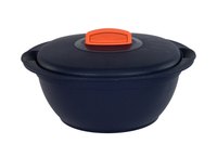 Enameled cast-iron cookware is commonly used with induction cookers.
