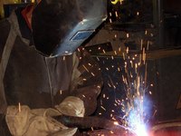 Always wear protective gear when welding.