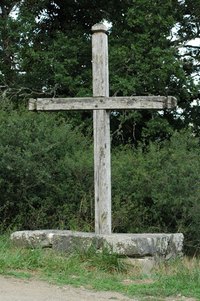 A wooden cross can be plain or elegant.