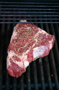 Porterhouse steaks are two kinds of muscle seperated by bone.
