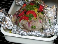 Roasting pork makes the meat tender and juicy.