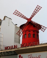 The Moulin Rouge in Paris.