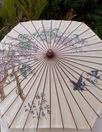 Decorative umbrellas offer grace and elegance.
