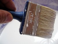 Painting vinyl or linoleum surfaces.