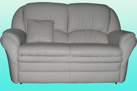White leather sofa