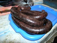 Blood sausage is common in Portgal.
