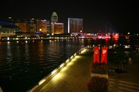 Singapore at night.