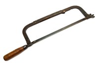Bi-metal blade on a hacksaw
