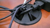 Run wires through floor joists.