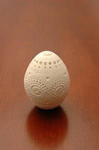 Egg shell carving is a form of art.