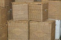 Use storage baskets in your crawl space.
