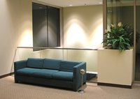 A modern look can be achieved by updating sofa cushions.