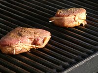 Make tuna steaks on a gas grill for a summer meal.