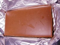 Foil-wrapped chocolate bar