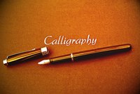 Hold a calligraphy pen at the proper angle.