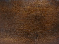 Dark-stained wood creates a deep rich color.