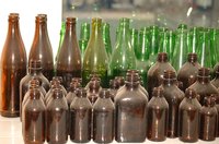 glass bottles