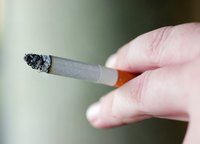Cigarette smoke permeates into walls to form stains.