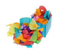 Decorate your party venue with colorful and inexpensive streamers.