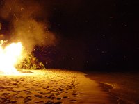 High school aged kids enjoy playing bonfire games, too.