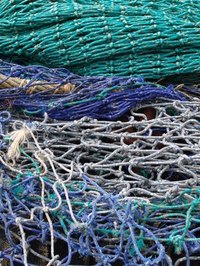 Fish nets can be used on walls as decorative accents.