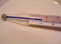 Numbers can be hard to see on a glass candy thermometer.