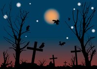 A night scene can evoke a variety of moods.