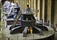 AC generators in a hydroelectric plant