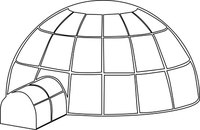 Create a warm weather igloo by stacking water-filled milk jugs in a domed design.