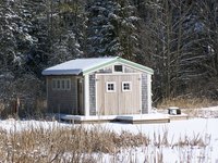 Insulating a metal shed roof can keep a shed warmer even without a heat source.