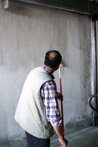 Paint concrete walls.