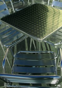 Aluminum table and chairs set