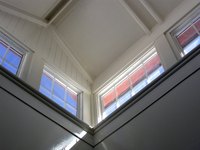 A vaulted ceiling adds elegance to a room.