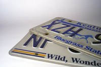 Use license plates as creative wall decor.