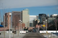 Downtown Denver is accessible by public transportation from hotels near East Hampden Avenue.