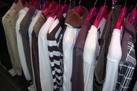 Clothing hanging on a rack