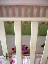 Sew your own crib bumpers for a unique touch in the nursery.