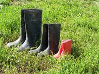 Wear rubber boots to protect yourself while working on the sump pump.