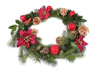Make a wreath from natural materials.