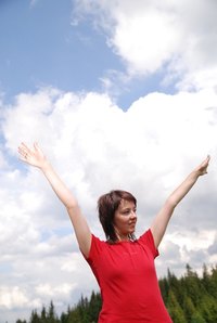 Simon says, "Lift your left and right arms."
